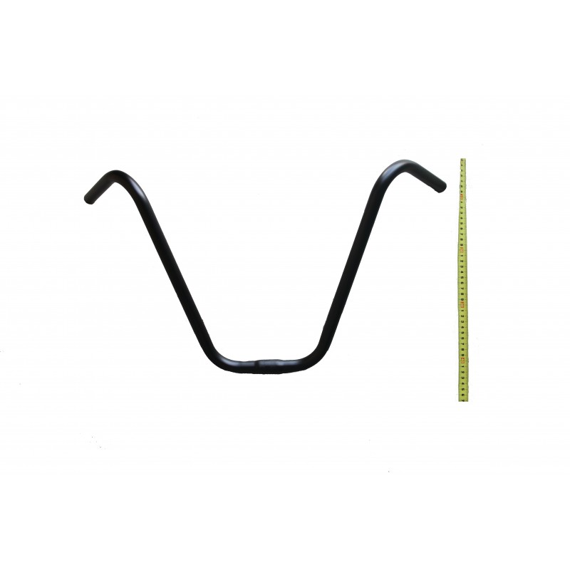 Guidon Flat Track 1" - 25,4 MM Noir Fossettes Pour Modèles Harley