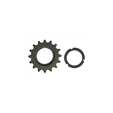 Pignon fixe à visser pour fixie ou piste + Lockring contre-écrou
