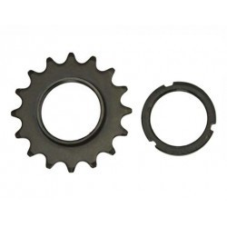 Pignon fixe à visser pour fixie ou piste + Lockring contre-écrou