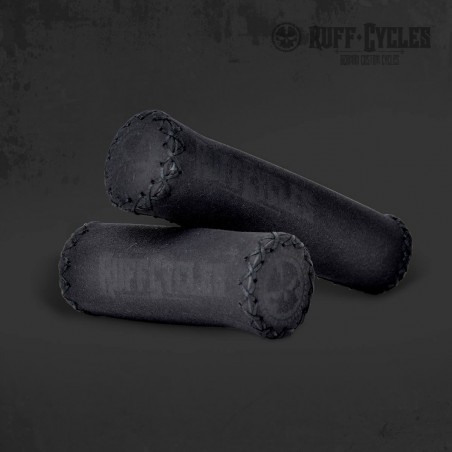 Poignée Ruff Cycles Grips Cuir Noir Alcantara Court et Long