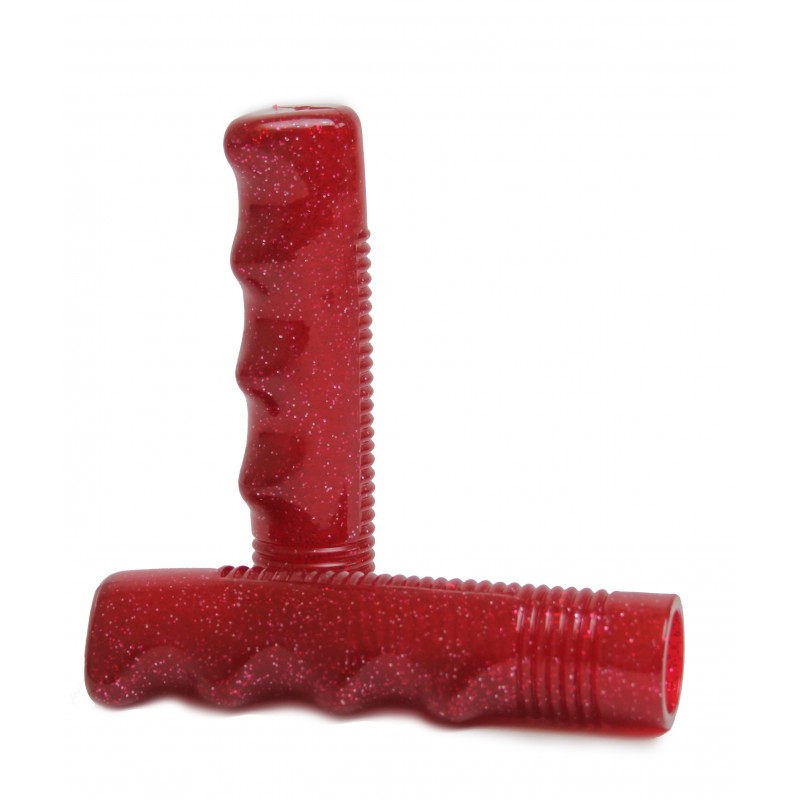 Poignée vélo Glitter Grip Rouge