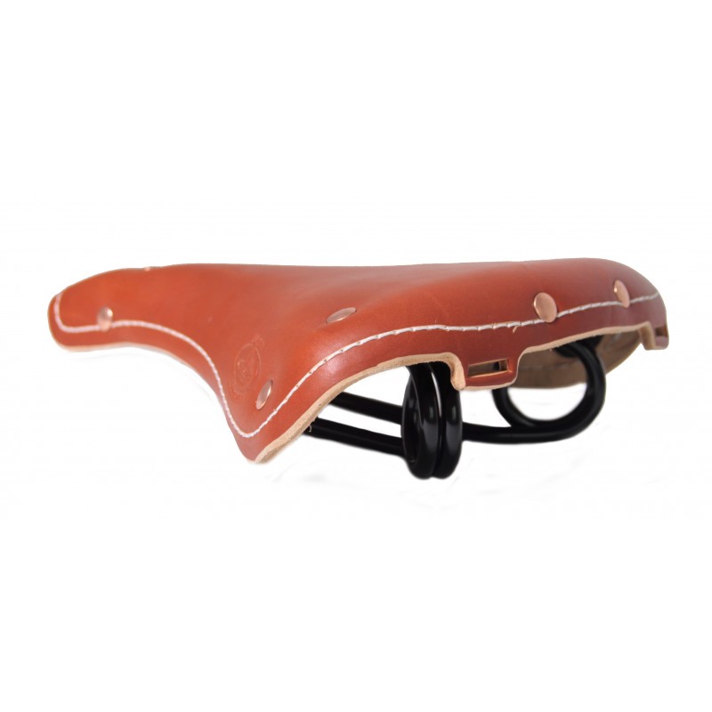 Selle Vélo Cuir Oxford Vintage Cognac