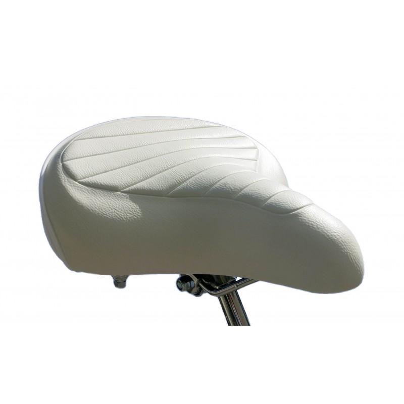 Selle Vélo Chopper 70s Blanc