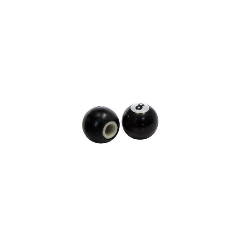 OXFORD 8 Ball Noir - Bouchons de valve pour la moto