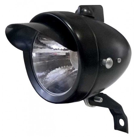 Phare Avant LED Métal Noir avec visière