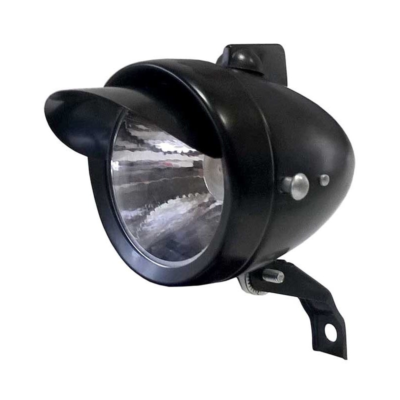 Phare Avant LED Métal Noir avec visière