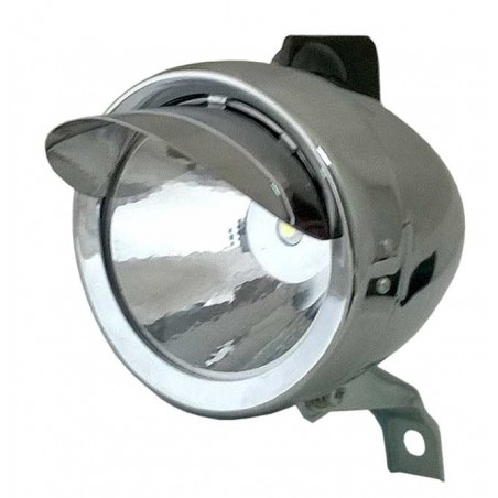 Phare Avant LED Métal Chrome avec visière