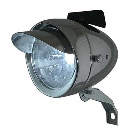 Phare Avant LED Métal Chrome avec visière