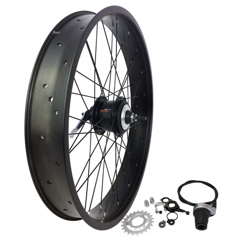Roue Arrière VTT 26″ – Couronne à Vis 6/7/8 Vitesses, Axe 135 Mm, Frein V-Brake, Jante Alu 36 Rayons – Noire