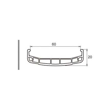 Jante Alu Poli 20" 36 Rayons 67mm