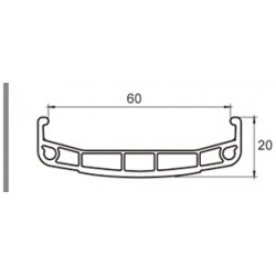 Jante Alu Poli 20" 36 Rayons 67mm