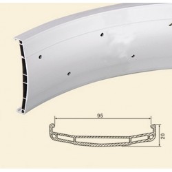 Jante Alu Noir Mat 26" 36 Rayons 100mm