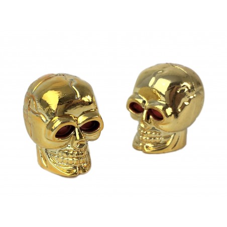 Bouchon de valve Skull Crâne Or