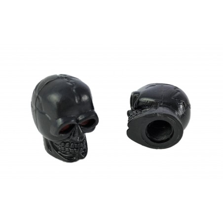 Bouchon de valve Skull Crâne Noir