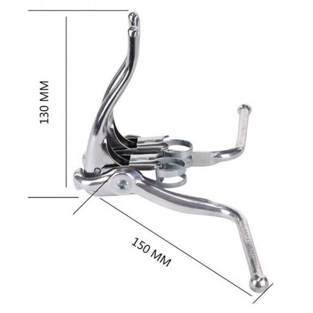 Kit Levier de frein vélo double commande Gauche et Droit Chrome