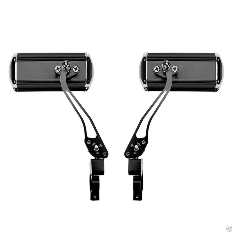 Set De 2 Rétroviseurs Pour Vélo Custom Noir - Aluminium - Neuf Sous Emballage