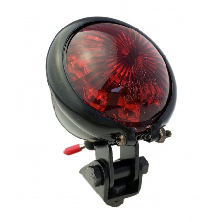 Feu Arrière Old Bates Led Rouge, Noir Vélo type moto rétro