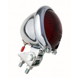 Feu Arrière Old Bates Led Rouge, Chrome