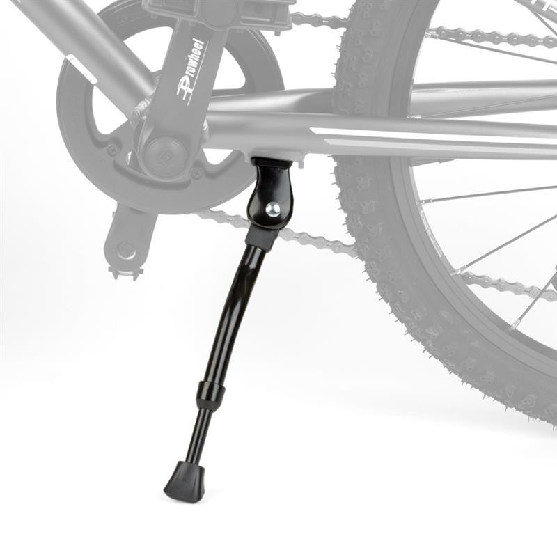 Béquille vélo latérale Newton réglable alu-argent avec plaque (pour roues  20 à 28) - Accessoire vélo sur La Bécanerie