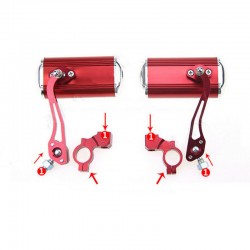 Set de 2 Rétroviseurs Vélo Custom Rouge