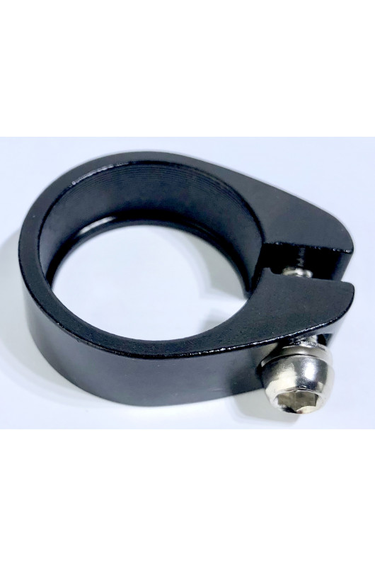 Collier Selle Vélo Blitzrad Aluminium Noir 29.8mm - Fixation Fiable Vis Allen M6