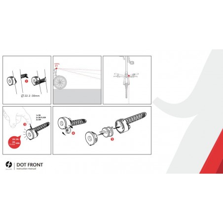 Kit d'éclairage Vélo Avant / Arriere Bijou LED avec réflecteur ILLICO 3