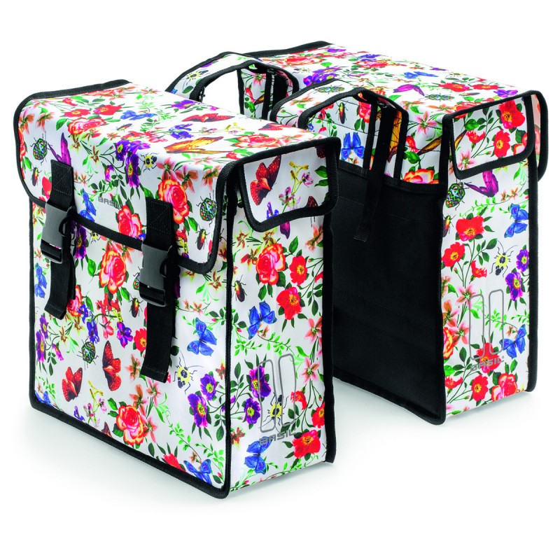 Sacoche vélo bandoulière porte-bagages BASIL Grand Flower - 23 L