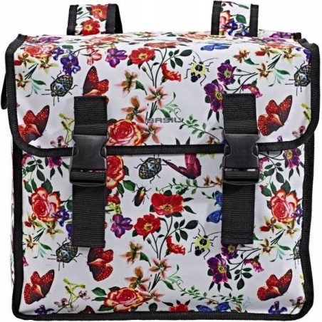 Basil Double Sacoche Vélo 35L fleurie Mara XL