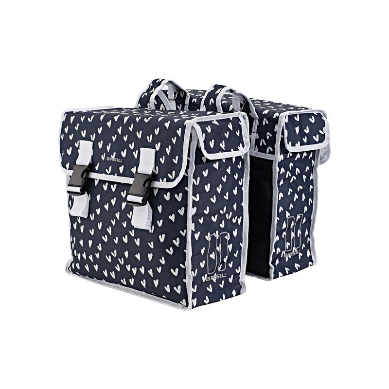 Basil Double Sacoche Vélo 35L Heart Dots XL