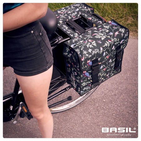 Basil Double Sacoche Vélo 35L Wanderlust Charcoal