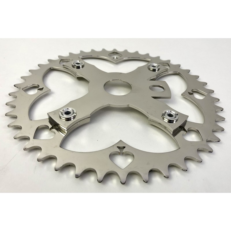 Plateau de pédalier en acier 312 24T chromé pour vélo, vélo
