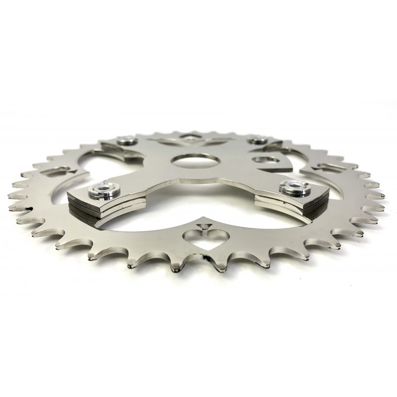 Plateau de pédalier 1 pièce 44 dents  PUR NOIR  vélo cruiser chopper