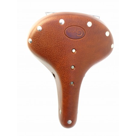 Selle Vélo Cuir Véritable City Marron