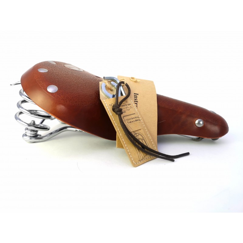 Selle velo cuir marron outlet