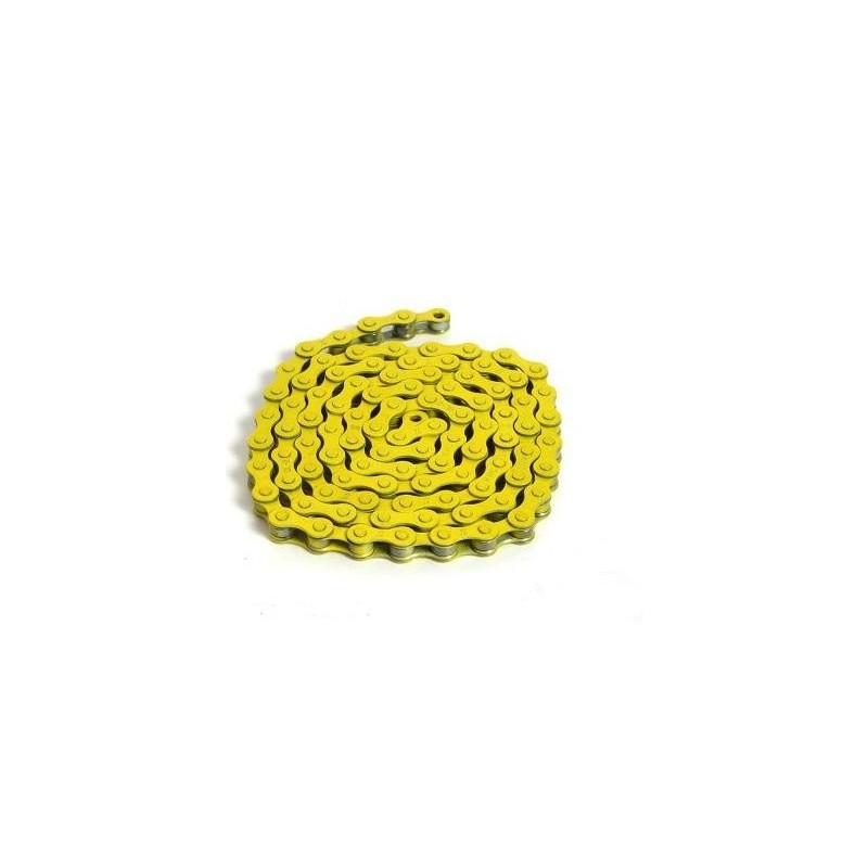 Chaine 1/2 x 1/8 couleur Jaune velo fixie