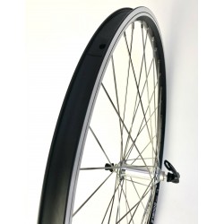 Roue Avant Vélo Aluminium 26" Double Paroi Noir Mat