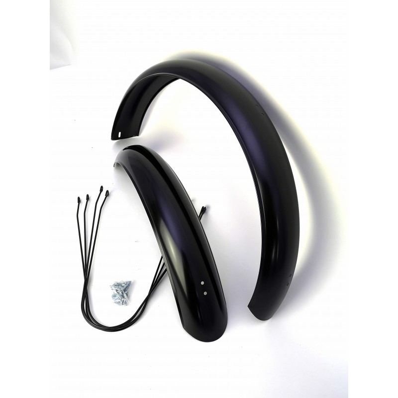 Kit Complet Garde Boue Vélo 26 Pouces Court Cruiser Chrome