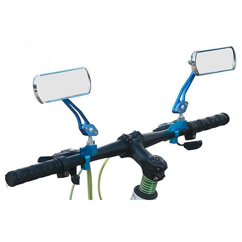 Lot De 2 Rétroviseurs Vélo Réglables à 360° – Montage Sans Outil, Caoutchouc Antidérapant, Pour Guidon 15-35 Mm – Sécurité Urbaine Et Rando