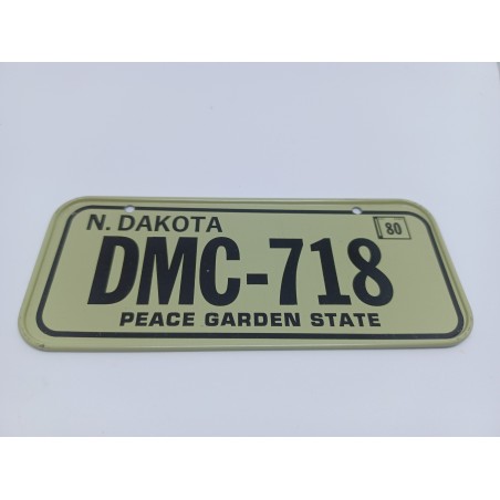 Plaque d'immatriculation américaine Vintage " NORTH DAKOTA 80 "