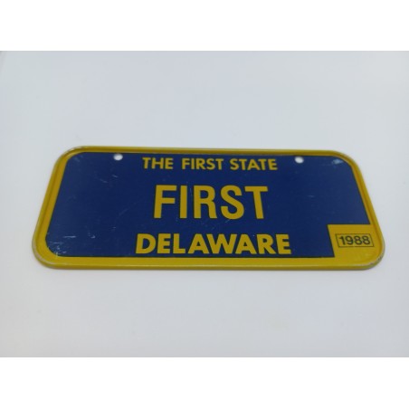 Plaque d'immatriculation américaine Vintage " DELAWARE 88 "