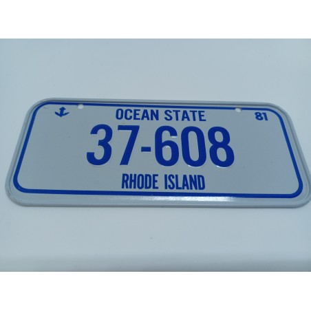 Plaque d'immatriculation américaine Vintage " RHODE ISLAND 81 "