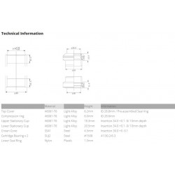 Kit roulement fourche 1" 1/8 Tange Seiki Technoglide J-27 Headset