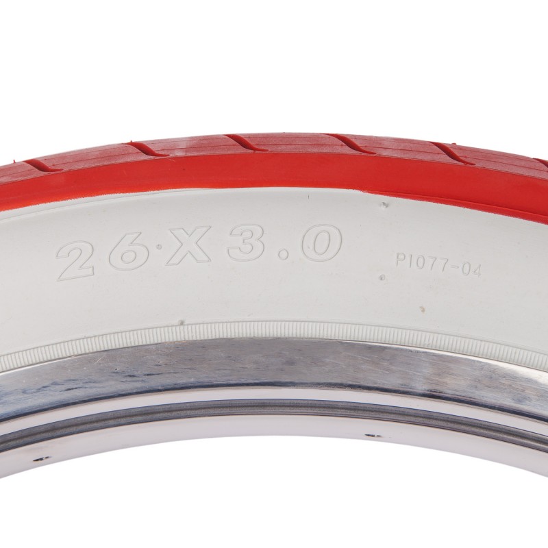 Pneu Semi Slick 26 X 3 00 Rouge Flanc Blanc 75 559 Pneu semi slick 26 x 3 00 rouge flanc blanc 75 559