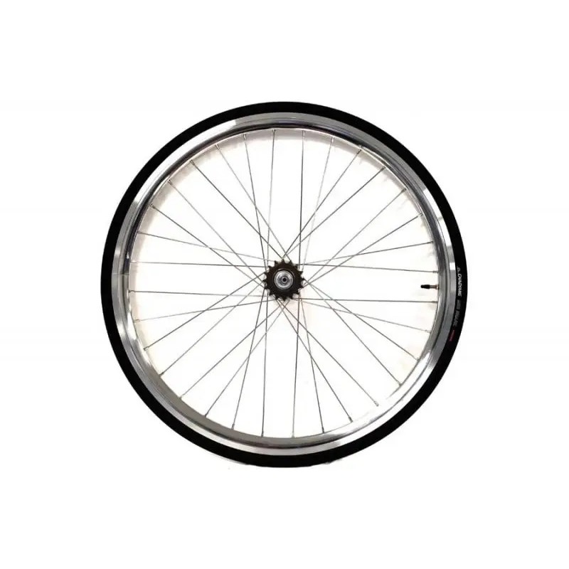 Paire de roue Chrome Vélo Fixie Pignon Fixe Singlespeed + Pneus