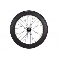Paire de roue Noir 60mm Vélo Fixie Pignon Fixe Singlespeed + Pneus