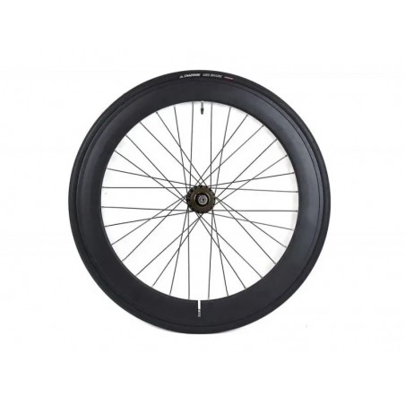 Paire de roue Noir 60mm Vélo Fixie Pignon Fixe Singlespeed + Pneus