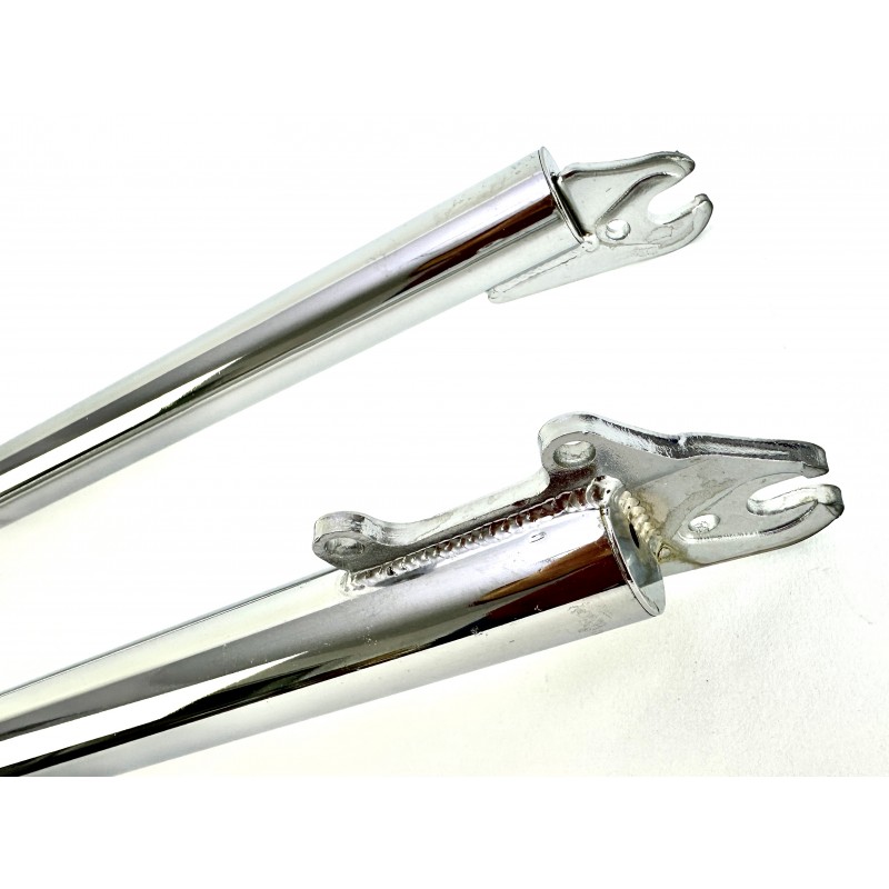 Fourche Rigide En Acier Chromé Pour Vélo City 700c - Demi-course, Cintre Pivot (240-120mm), Filetage 1"-22,2 Intérieur